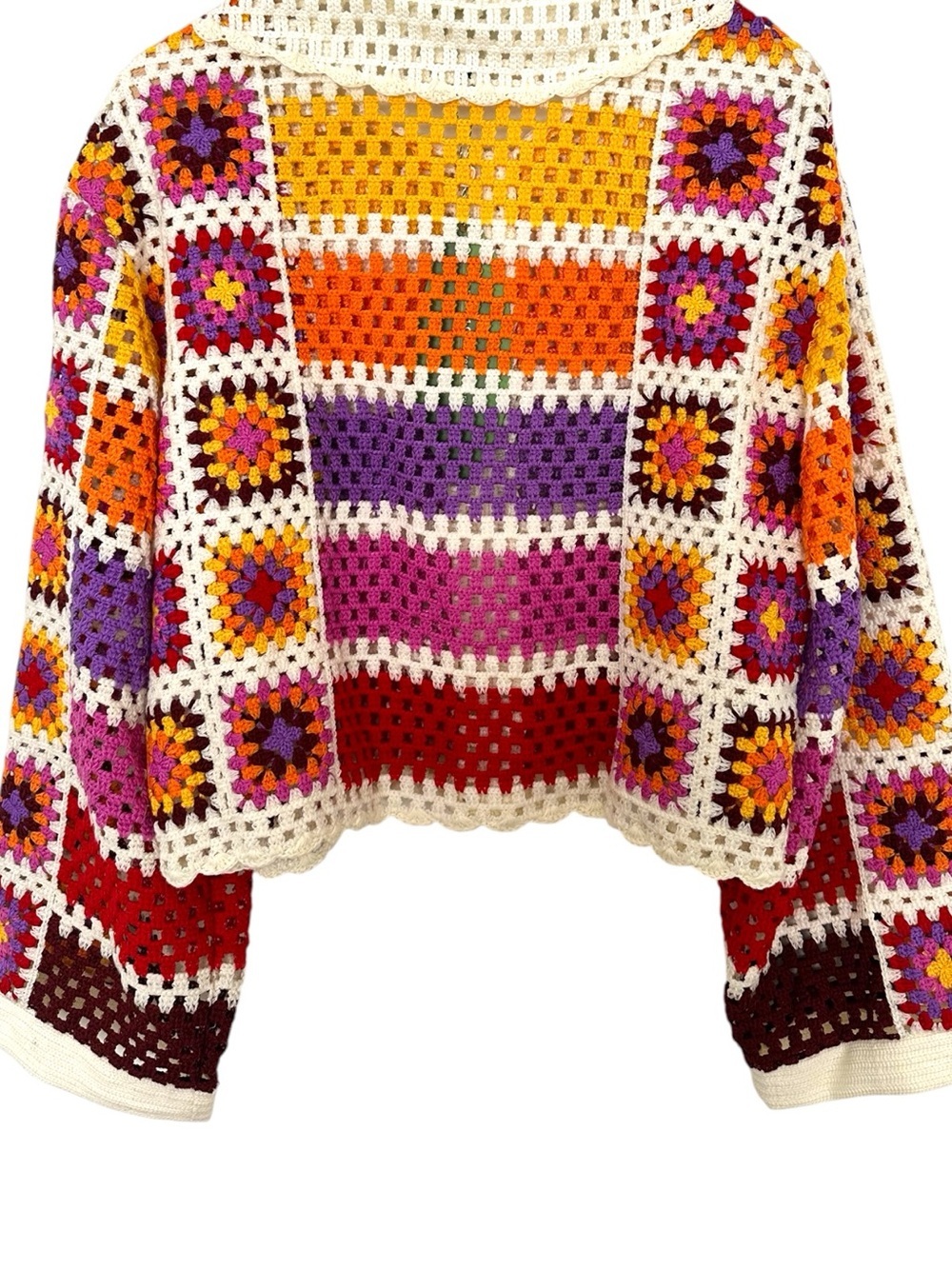 New Farm Rio Crochet Knit Granny Cardigan sz XL - Picture 11 of 15